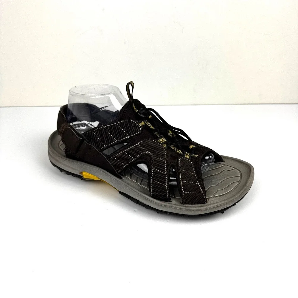 FootJoy GreenJoys Mens Golf Sandals Brown Size 10 Cleats Excellent Style 45697